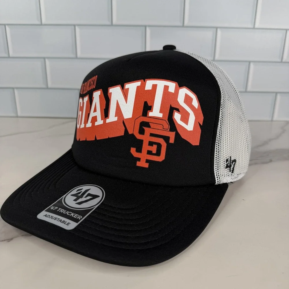 San Francisco Giants Hat Cap Snap Back Mens One Size Black White‎ 47 Baseball
